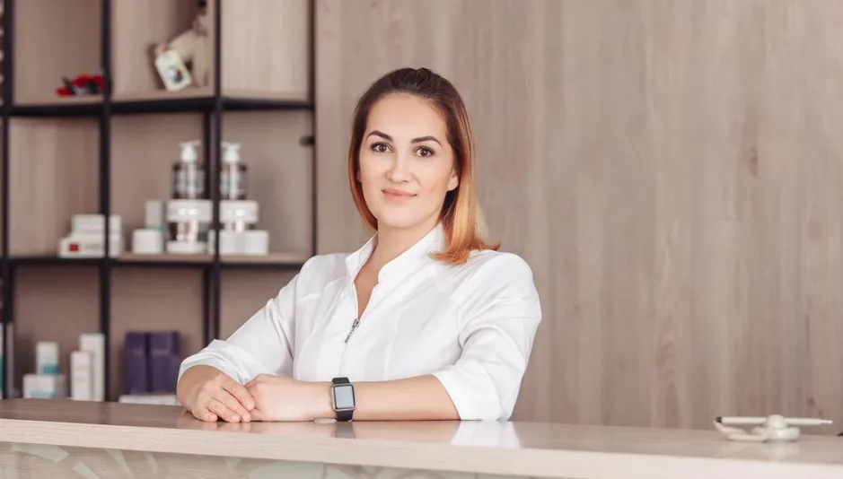 successful businesswoman spa wellness center